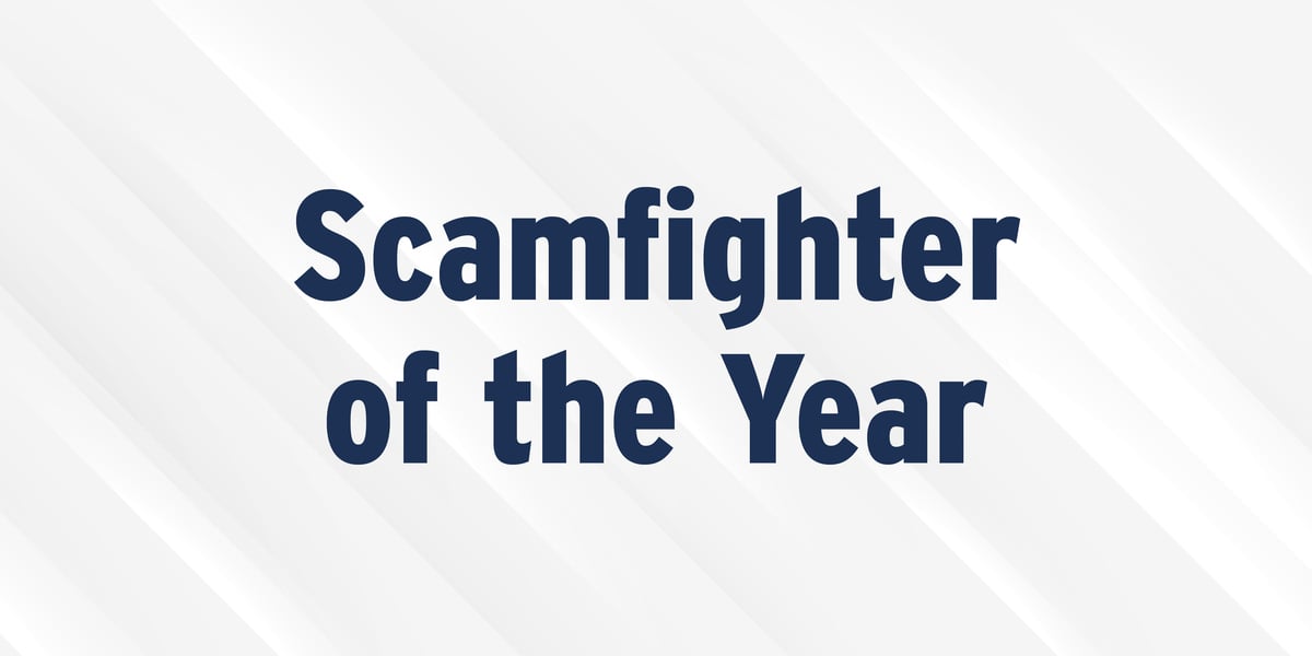 Donna Gregory (FBI) and ScamWatch honored as Scam Fighters of the Year 2022